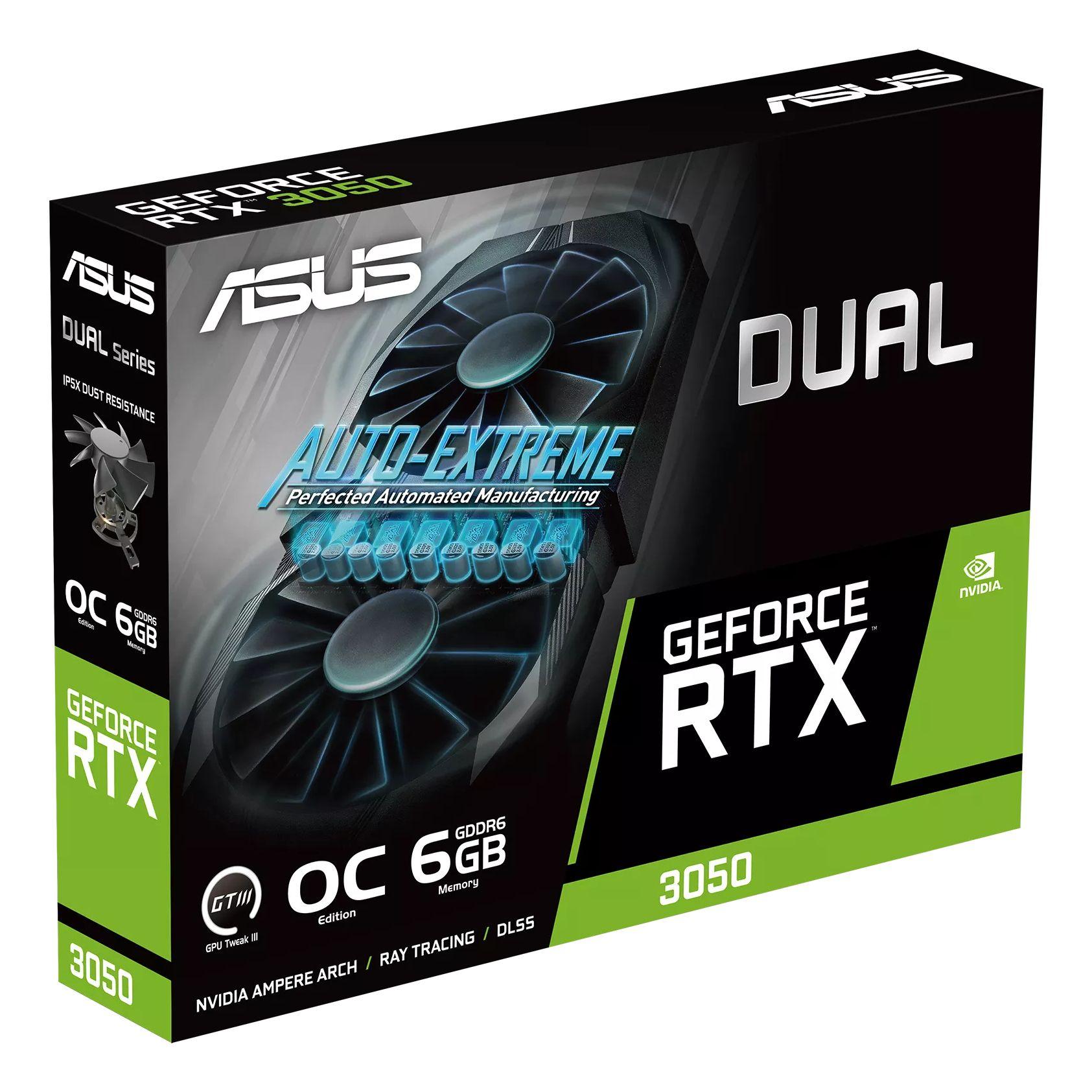 Placa Gráfica ASUS Dual GeForce RTX 3050 OC (GeForce RTX 3050 - 14 Gbit/s - 6 GB - Preto), miniatura 9
