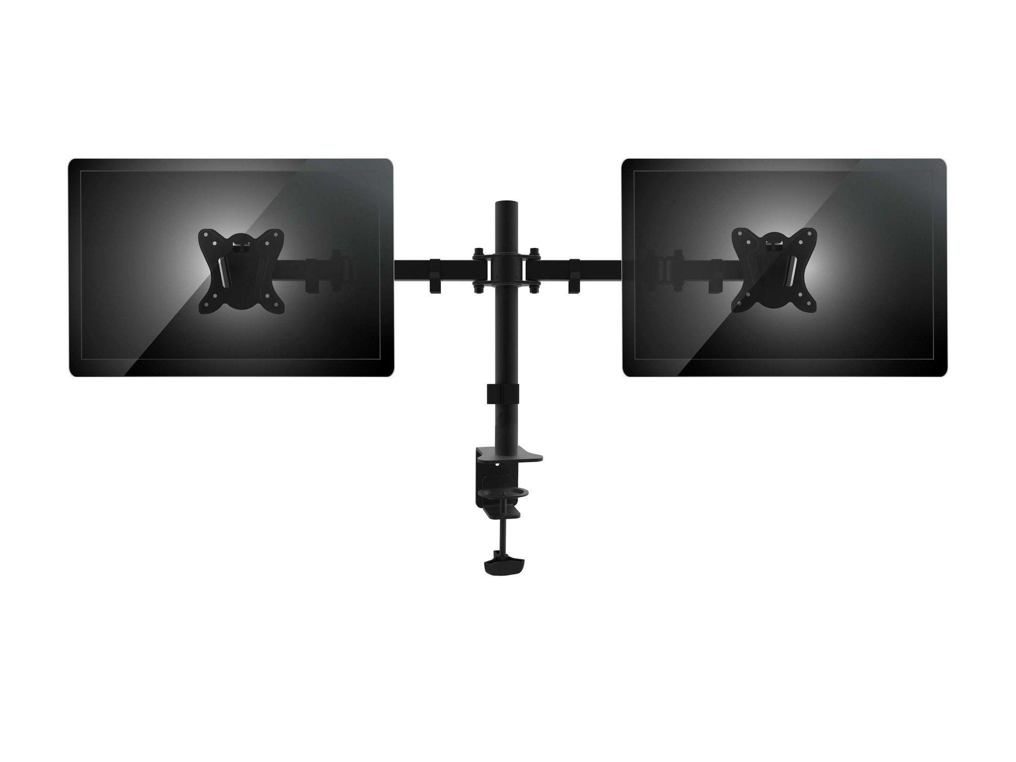 Suporte de Secretária para 2 Ecrãs EQUIP 650152 (100 x 100 mm - 75 x 75 mm - 68,6 cm - Preto), miniatura 2