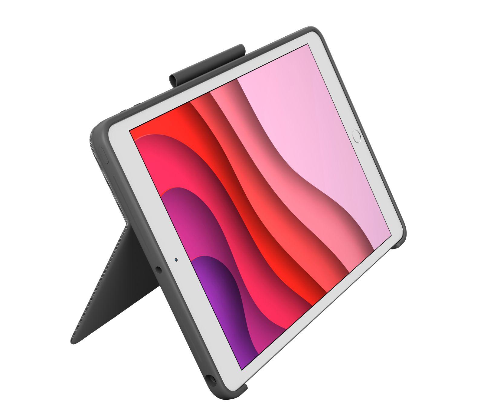 Teclado LOGITECH Combo Touch para iPad 7/8/9 (Alemão - Tesoura - Mini - Grafite)