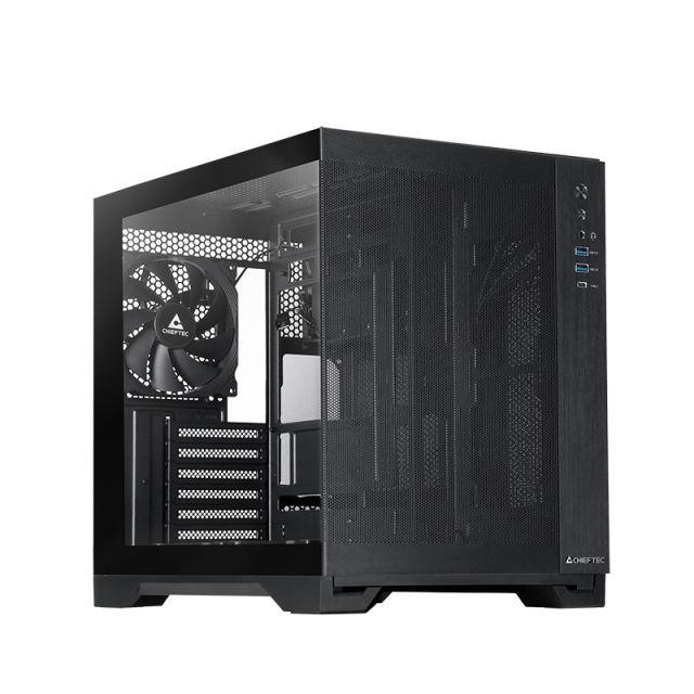 Caixa de Computador CHIEFTEC Visio Air GM-30B-M-OP (ATX, Micro ATX - Cubo - 17,5 cm - Preto)