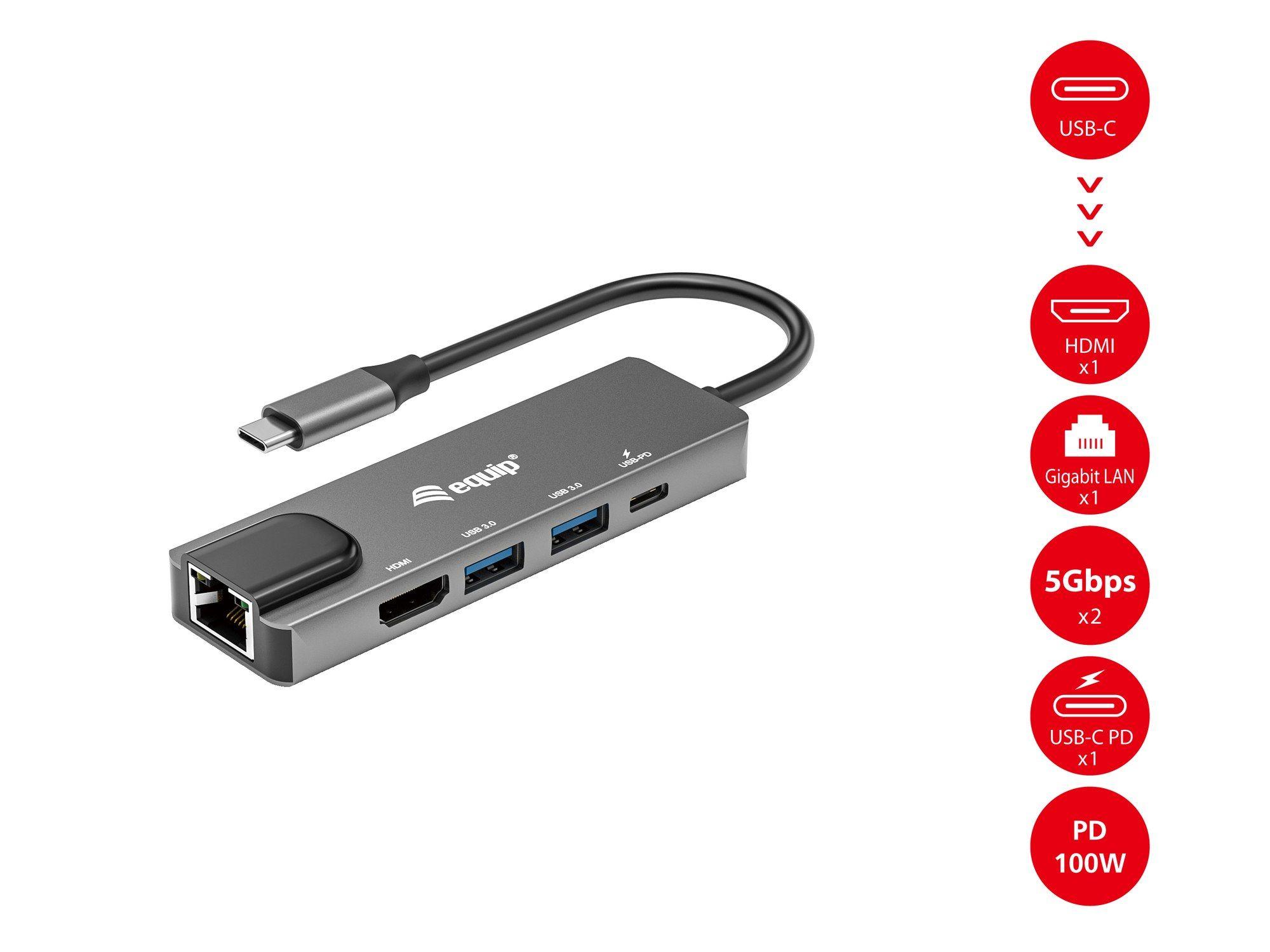 Hub USB-C EQUIP 133489 (0,25 m - Thunderbolt 3 e Thunderbolt 4 - Cinzento) — miniatura 8