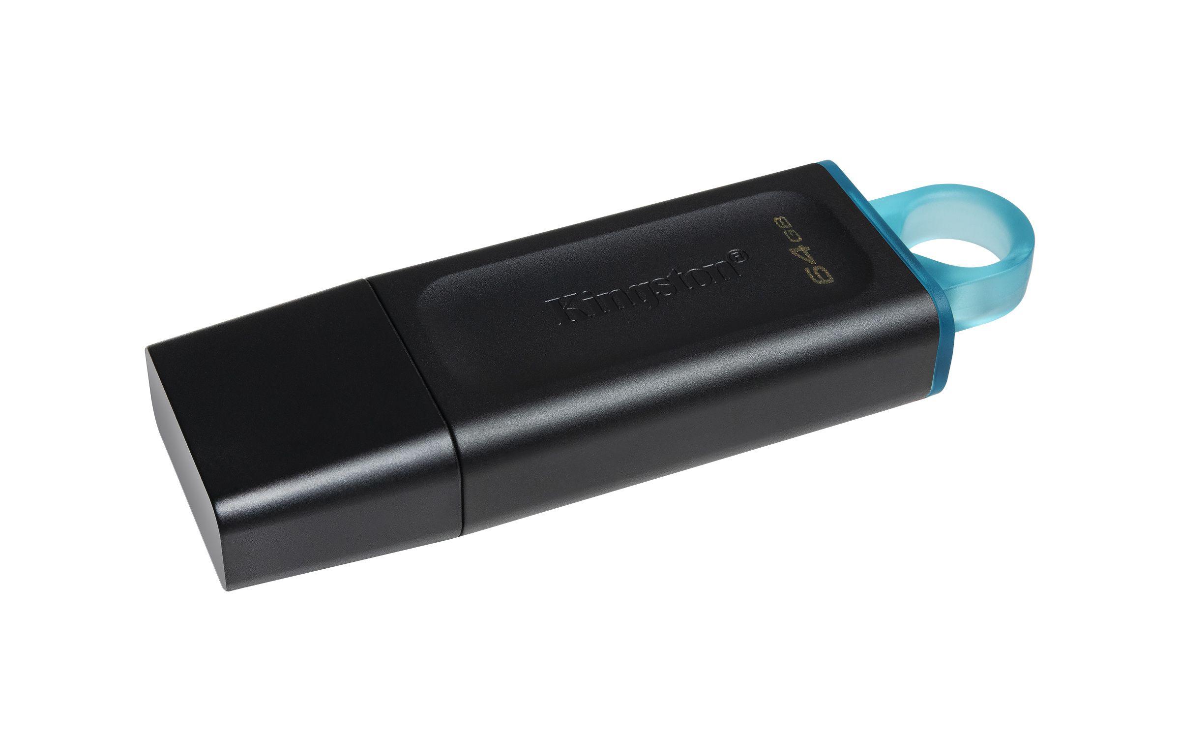 Pen USB KINGSTON DataTraveler Exodia DTX/64GB (Tampa - USB Type-A - 3.2 Gen 1 - Preto/Turquesa), miniatura 3