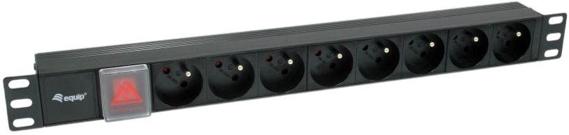 Régua de Tomadas para Rack EQUIP 333285 (19" - 8 Tomadas CEE7/5 - Preto), miniatura 2