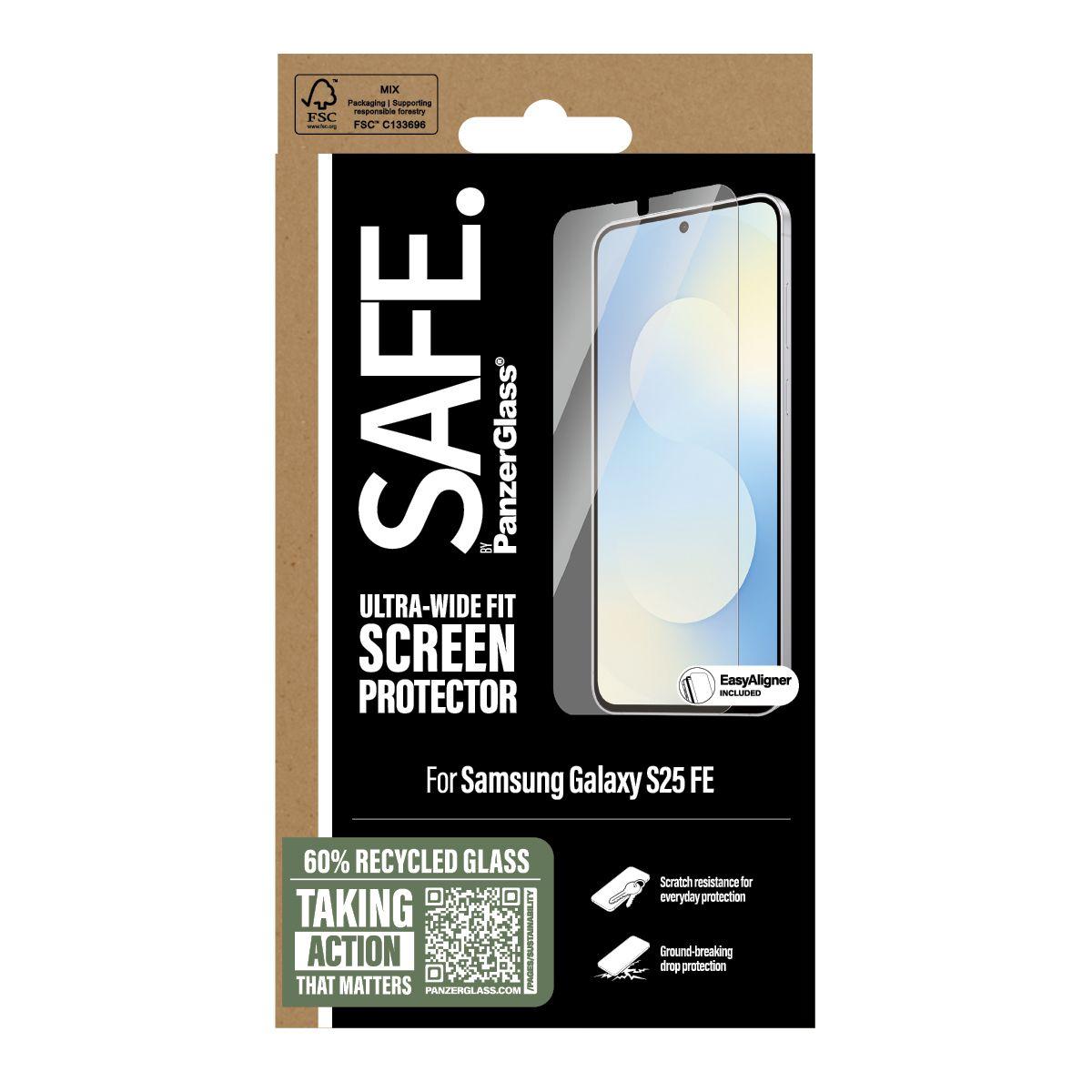 Película de Proteção de Ecrã PANZERGLASS SAFE. Samsung Galaxy S25 FE 5G (Samsung Galaxy S25 FE 5G - Samsung - Transparente) — miniatura 3