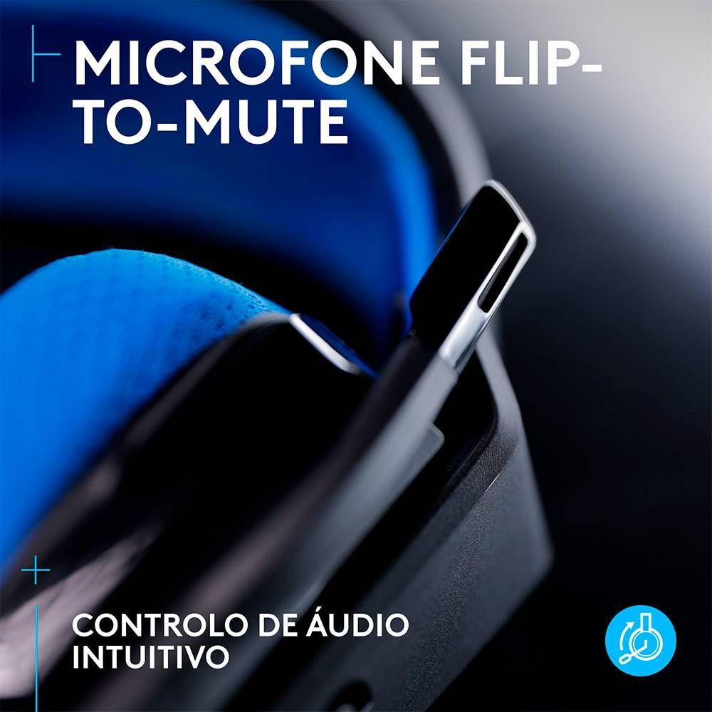 Headset Gaming LOGITECH G535 LIGHTSPEED (Binaural - Sem fios - Circum-aural - Preto/Azul) — miniatura 2