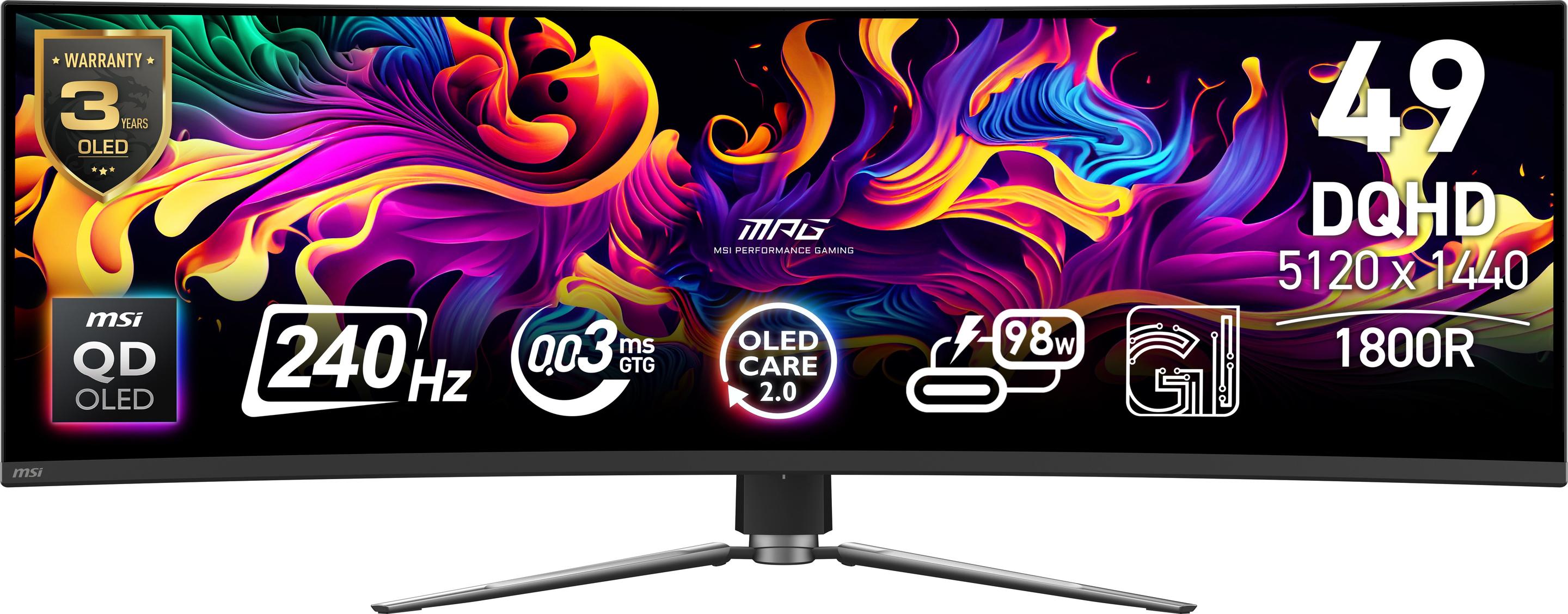 Monitor MSI MPG 491CQPX QD-OLED (49" - QD-OLED - 240 Hz - Preto)