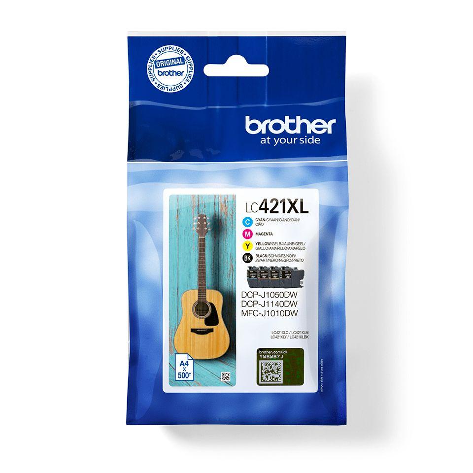 Tinteiro BROTHER LC421XLVAL (500 páginas - Preto, Ciano, Magenta e Amarelo)
