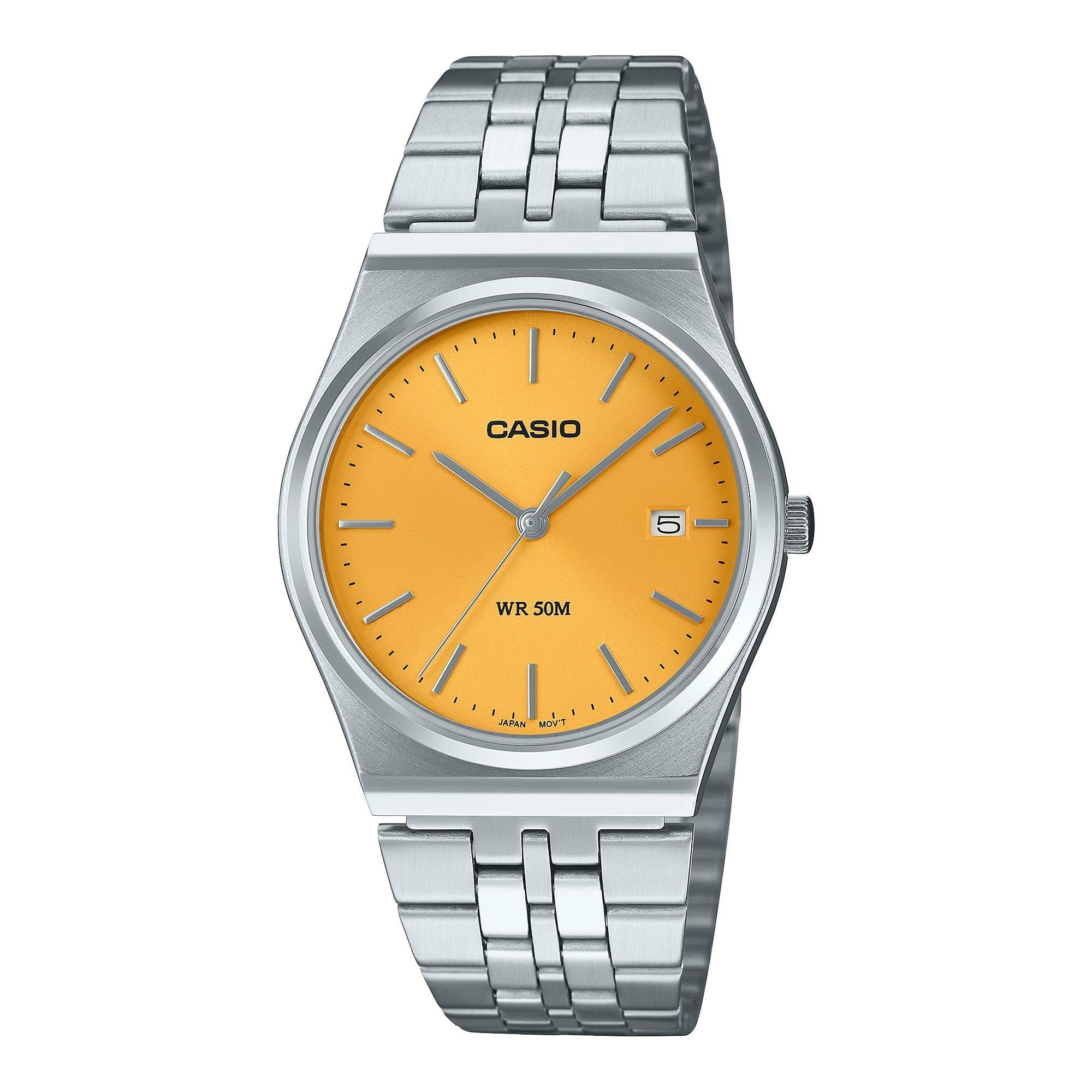 Relógio de Pulso CASIO MTP-B145D-9AVEF (Aço inoxidável - Amarelo e Prateado)