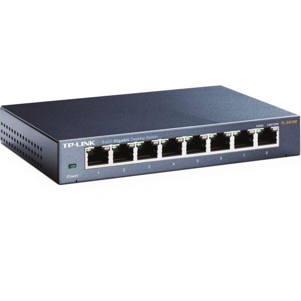 Switch TP-LINK TL-SG108 V4 (Gigabit Ethernet - 1,5 MB - 16 Gbit/s - Preto), miniatura 3