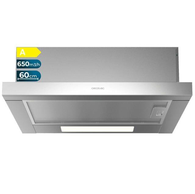 Exaustor Telescópico CECOTEC Bolero Flux TLM603500 (Altura 30,2 cm - 60 cm - 30 cm - Inox)