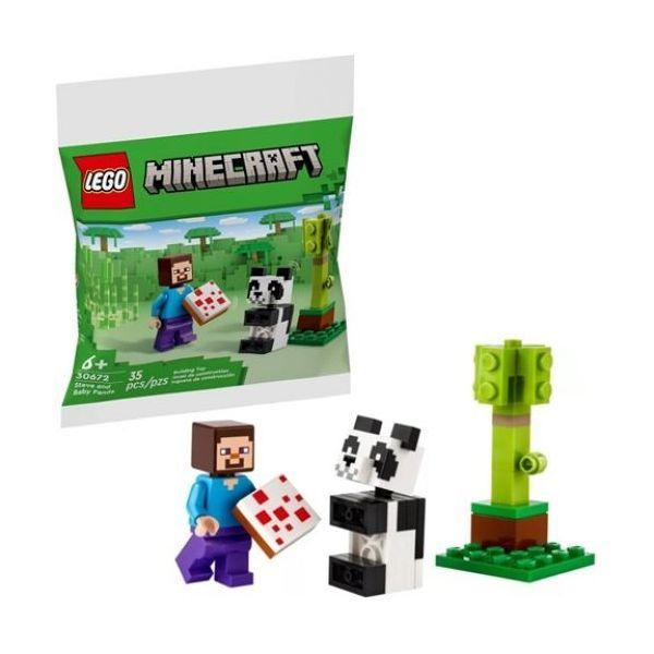 LEGO 30672 Minecraft Steve e o Panda Bebé &amp; O Ataque de Coco de kiki (35 peças) — miniatura 3