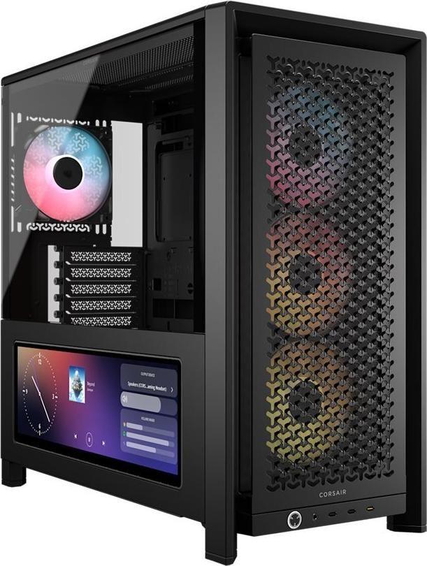 Caixa PC CORSAIR FRAME 4000D LCD RS ARGB (ATX, EATX, micro ATX, Mini-ITX - 2.5" - Plástico, aço, vidro temperado - Preto)