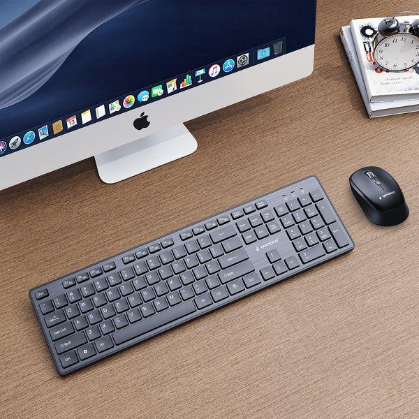 Conjunto de Teclado e Rato GEMBIRD KBS-WCH-04 (Tamanho completo - RF Wireless - Sem fios - Preto), miniatura 2