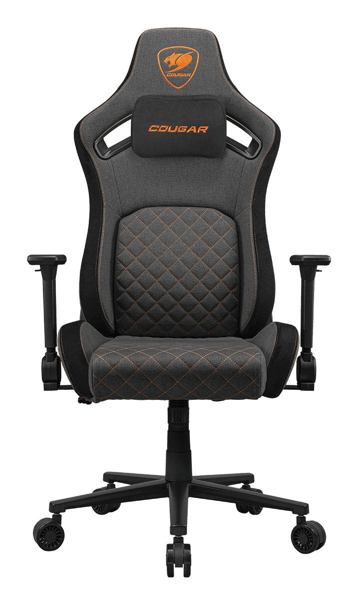 Cadeira Gaming COUGAR Defensor F (120 kg - 136,5 cm - 4D - Cinzento/Laranja)