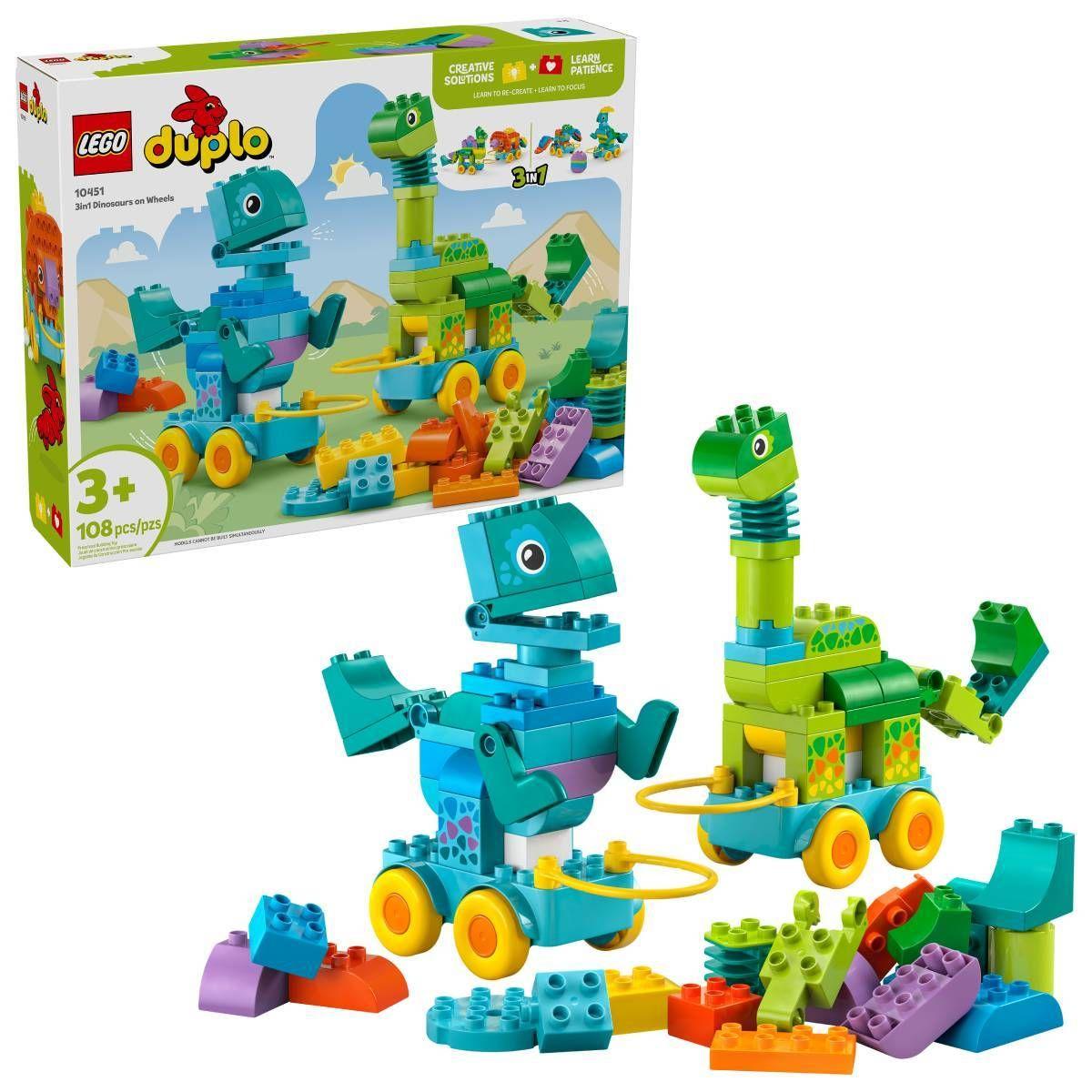 LEGO 10451 Duplo Dinossauros Sobre Rodas 3em1 (3+ anos - 108 peças), miniatura 3