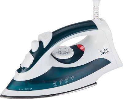 Ferro de Engomar JATA PL120 (2200 W - Base em aço inoxidável - 60 g/min - Branco e Azul)