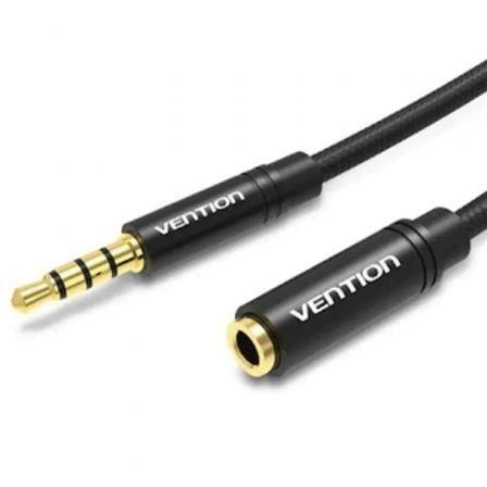 Cabo de Extensão de Áudio VENTION BHBBI (3 m - Jack de 3,5 mm macho - Jack de 3,5 mm fêmea - Preto)