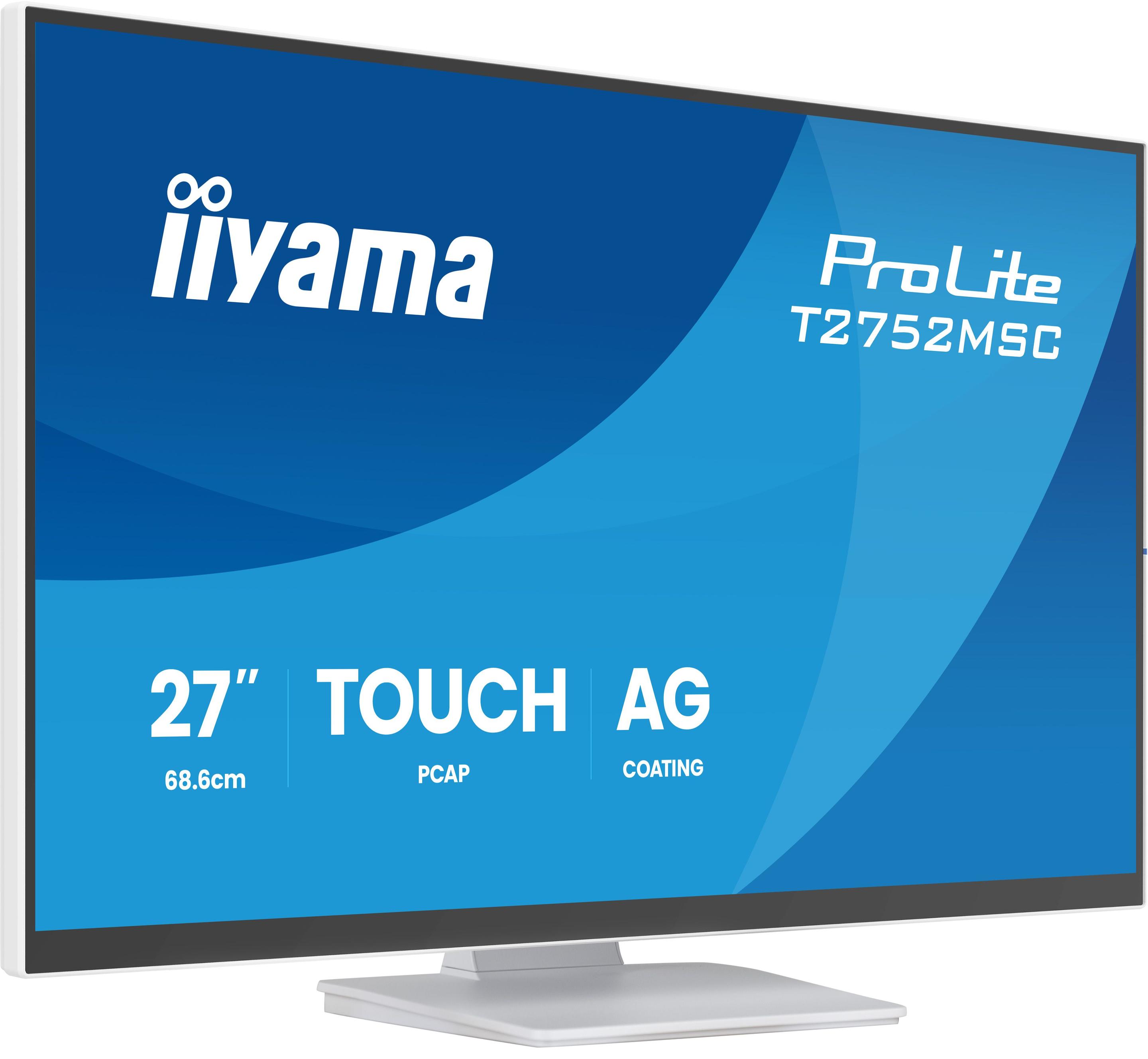 Monitor IIYAMA ProLite T2752MSC-W1AG (27" - IPS - 100 Hz - Branco) — miniatura 2