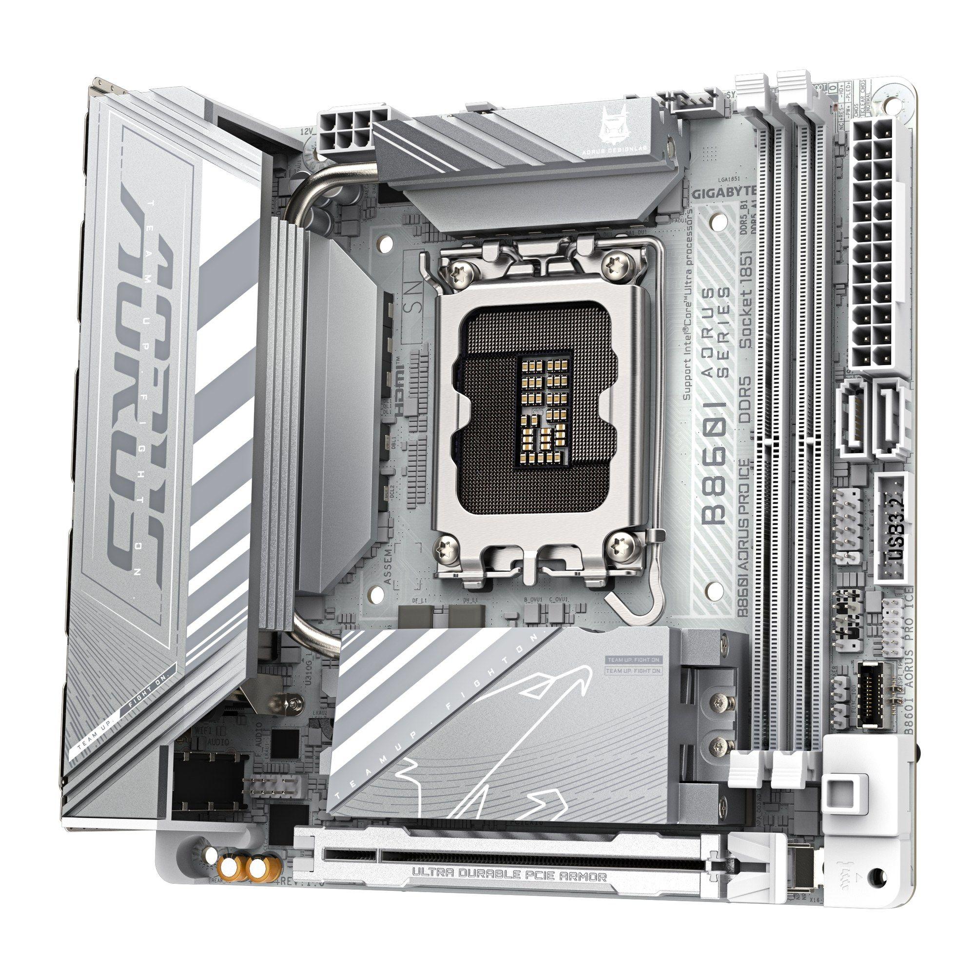 Motherboard GIGABYTE B860I AORUS PRO ICE (LGA 1851 - Mini-ITX - Duplo canal - Branco) — miniatura 4