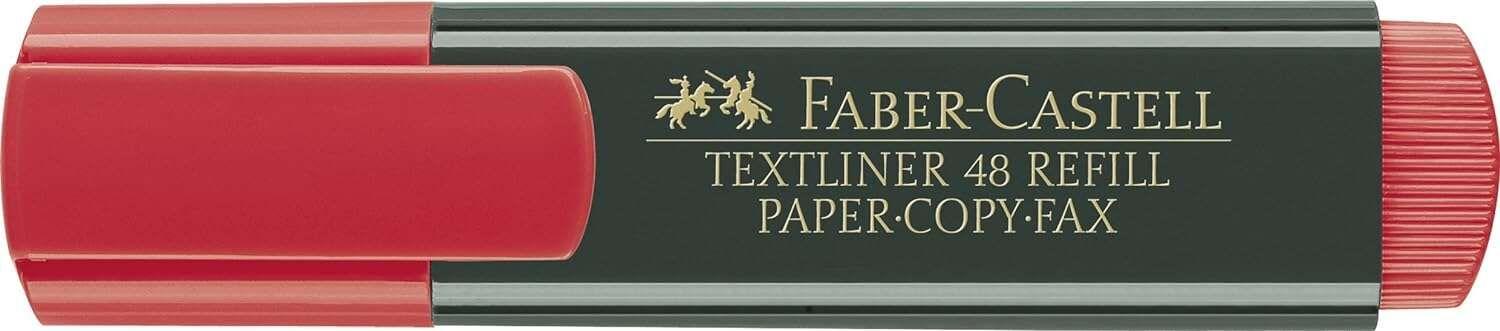 Marcador Fluorescente FABER-CASTELL Textliner 48 (Plástico - Vermelho)
