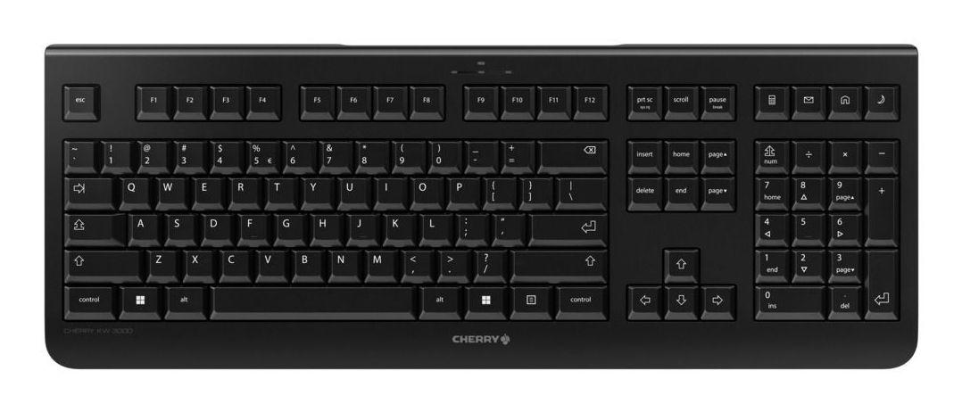 Teclado CHERRY JK-3000DE-2 / KW 3000 (Alemão - Tamanho completo - RF Wireless - Preto)