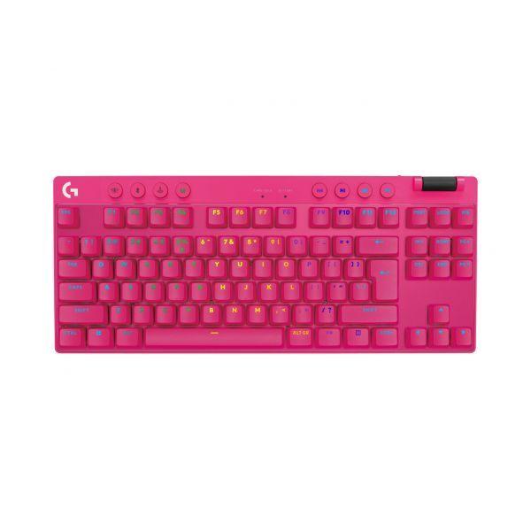 Teclado LOGITECH G PRO X TKL LIGHTSPEED (Estados Unidos - Interruptor de chave mecânico - RF Wireless + Bluetooth - Magenta) — miniatura 2