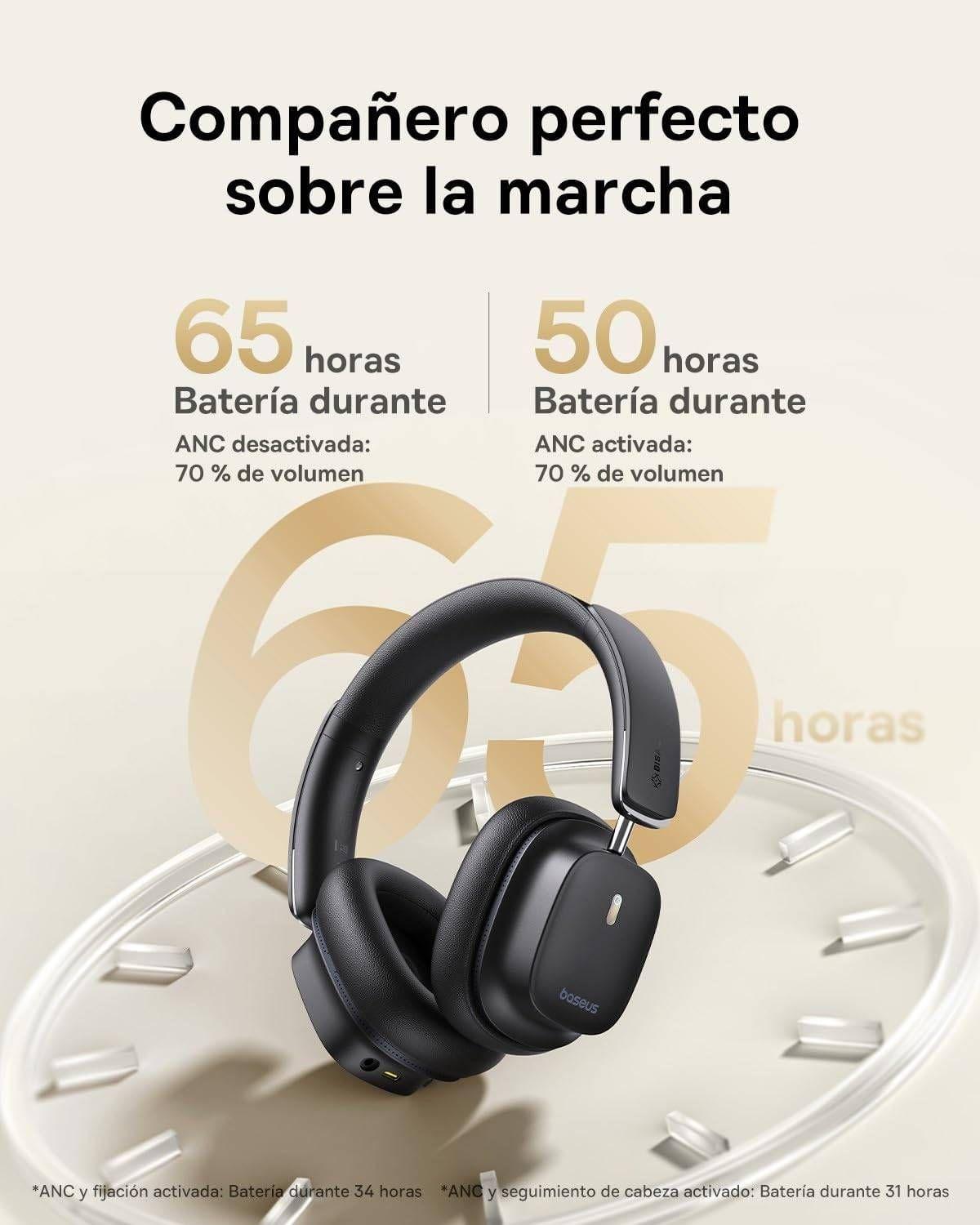 Auscultadores BASEUS Bowie 30 Max (Binaural - Supra-aural - 5 cm - Preto) — miniatura 6