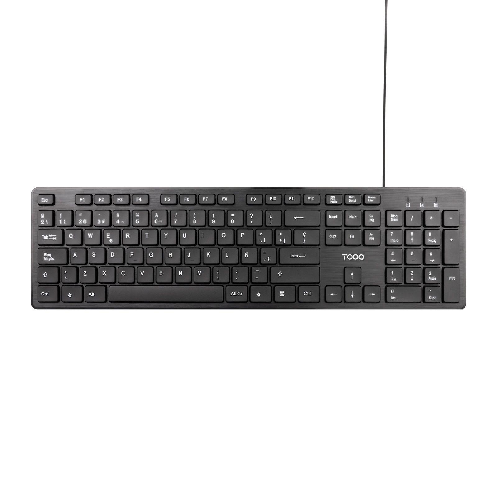 Teclado TOOQ TQK-2003-B (Interruptor de membrana - USB - Com fios - Preto) — miniatura 2