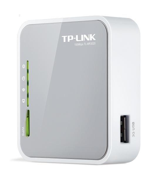Router Portátil TP-LINK TL-MR3020 (Wi-Fi 4 - 150 Mbit/s - Banda única - Cinzento e Branco) — miniatura 3