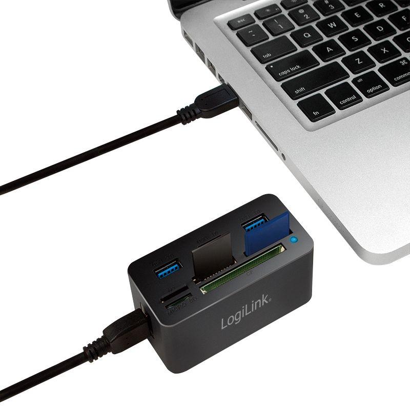 Hub USB LOGILINK CR0042 (1 m - Preto) — miniatura 4