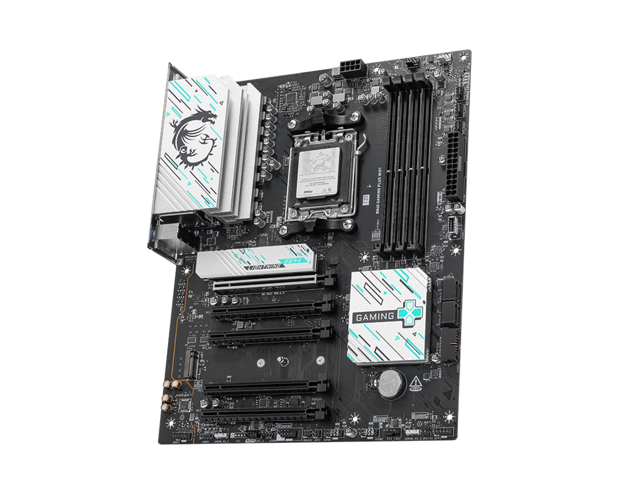 Motherboard MSI B840 GAMING PLUS WIFI (AM5 - ATX - Duplo canal - Preto) — miniatura 3