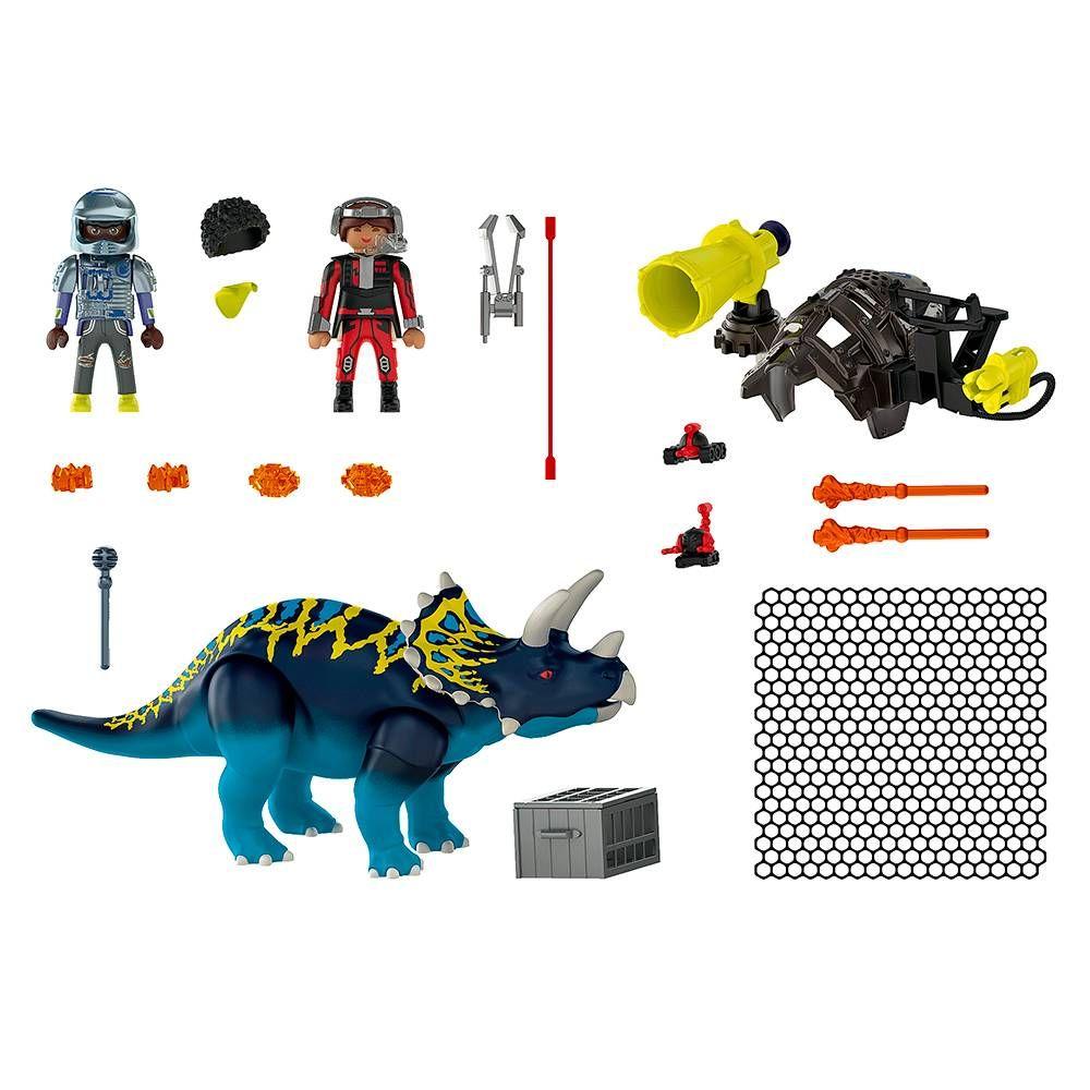 Conjunto de Figuras de Brincar PLAYMOBIL 70627 Triceratops: Tumulto pelas Pedras Lendárias (4 anos ou mais - Multicor), miniatura 2