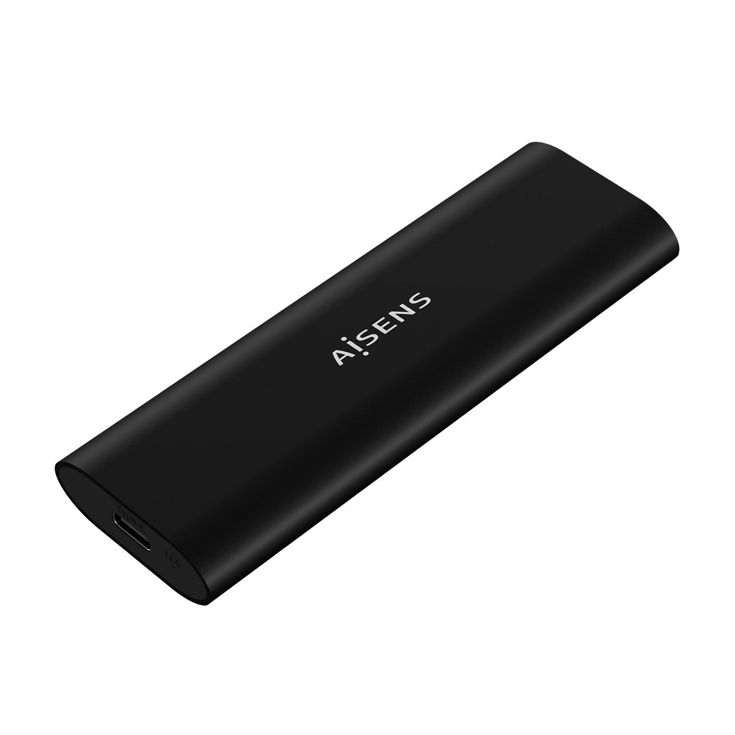 Caixa Externa AISENS ASM2-014B (2 TB - USB-C para USB-C - SATA e NVMe - Preto)