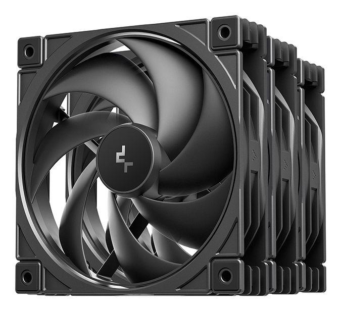 Conjunto de Ventoinhas para Caixa PC DEEPCOOL FD12 V2 (4,8 W - Preto)