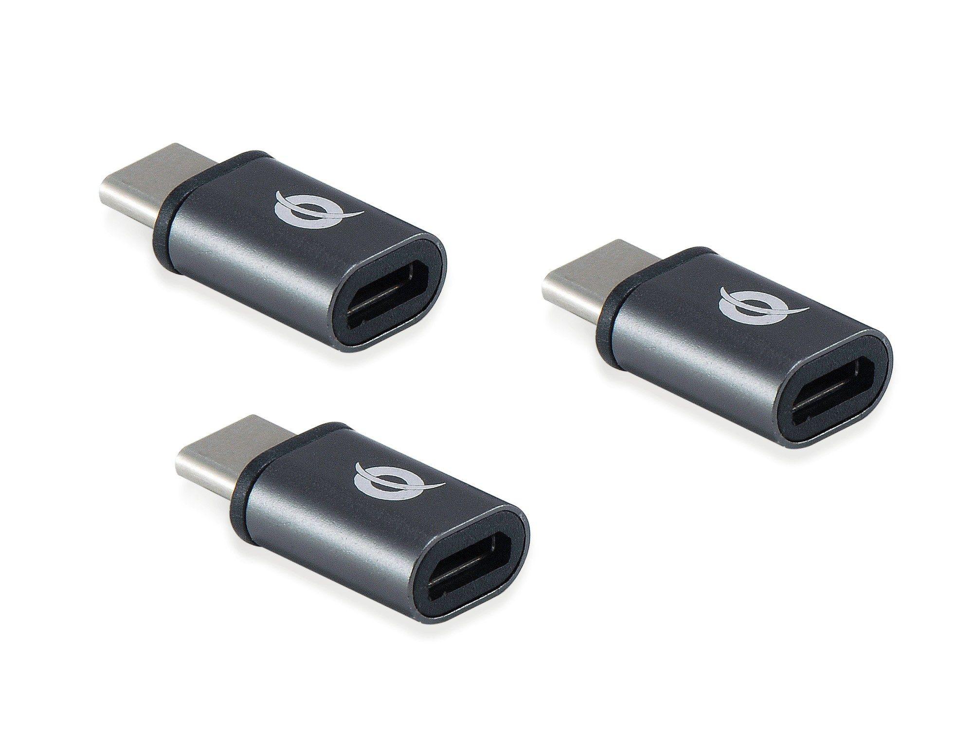 Adaptador USB-C para Micro-USB CONCEPTRONIC DONN05G (USB 2.0 Micro - USB 2.0 Type-C - Preto)