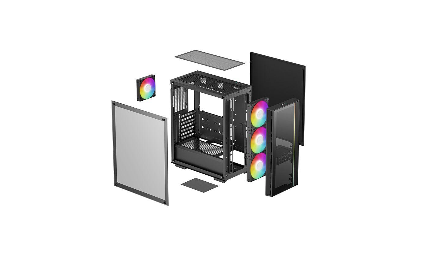 Caixa PC DEEPCOOL MATREXX 55 V4 C (ATX, micro ATX, Mini-ITX - ATX, PS2 - Midi Tower - Preto) — miniatura 11