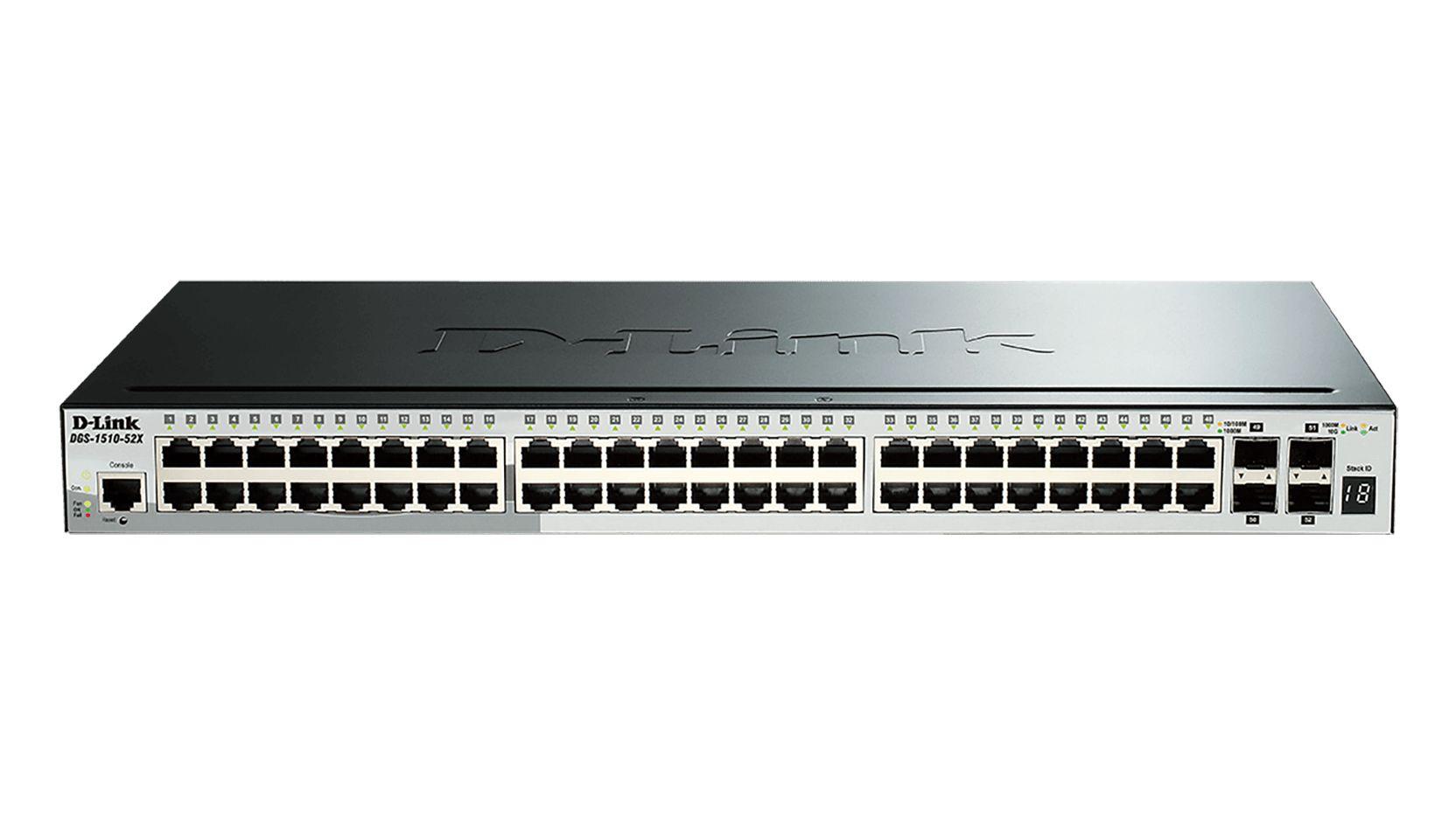 Switch Gerido D-LINK DGS-1510-20/E (Gigabit Ethernet - 1,5 MB - 76 Gbit/s - Cinzento) — miniatura 3