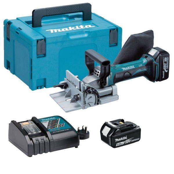 Lameladora MAKITA DPJ180RTJ (18V - 100mm - 2 baterias de 5Ah), miniatura 2