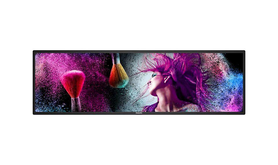 Monitor de Sinalização PHILIPS 37BDL3050S/00 (37" - 1920 x 540 - 32:9 - Preto)