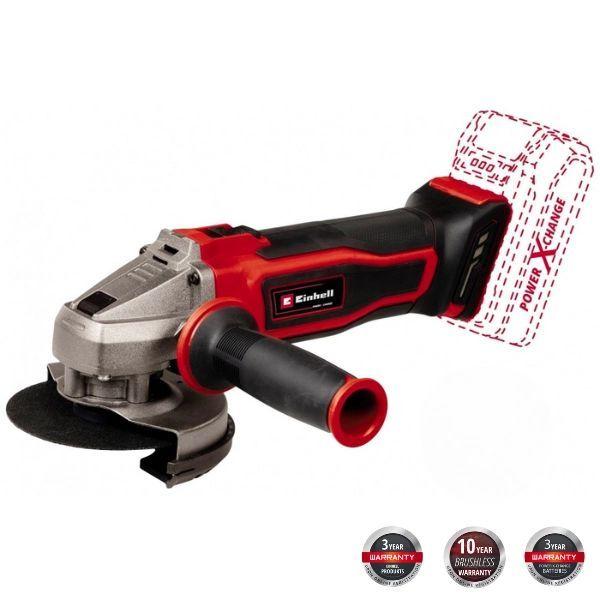 Rebarbadora EINHELL TE-AG 18/115 Q Li Solo (18 V - Bateria - Vermelho/Preto)