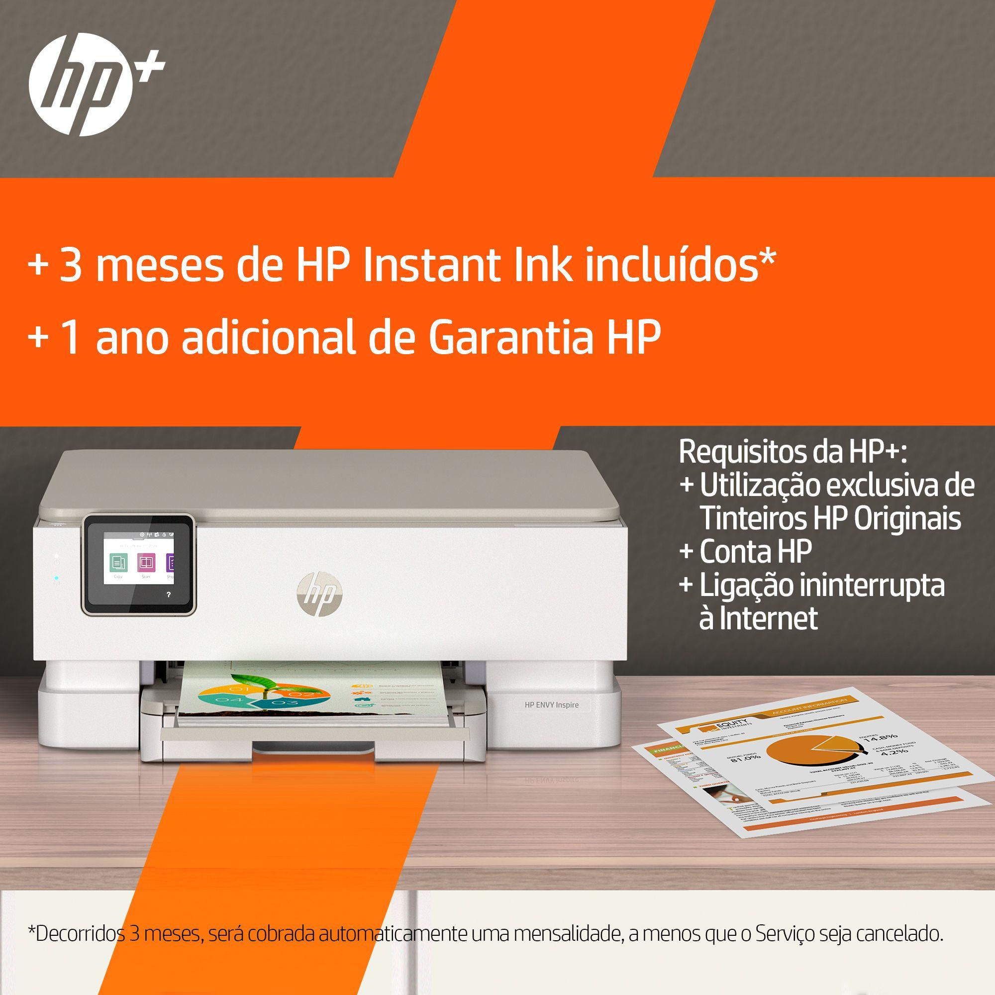Impressora Multifunções HP ENVY Inspire 7220e (A4 - Impressão a cores - 125 folhas - Bege), miniatura 9