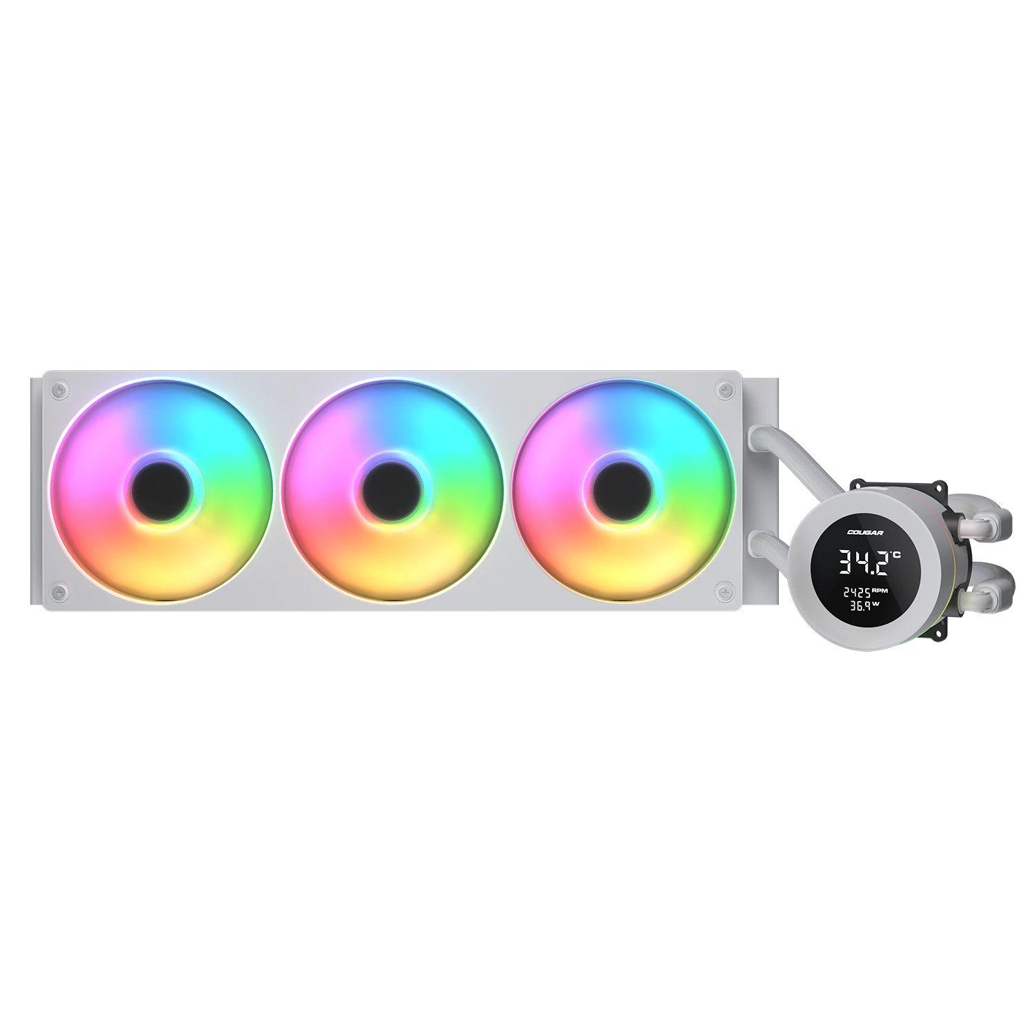 Refrigeração Líquida AIO COUGAR Poseidon Vistek 360 (120 mm - 2500 RPM - Multi - Branco)
