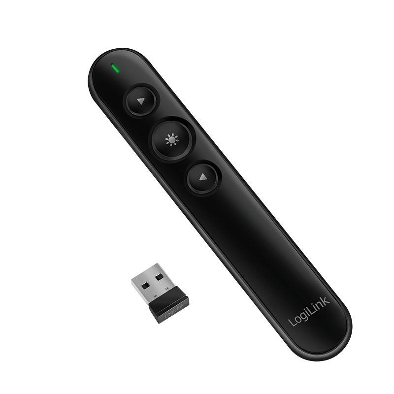Comando de Apresentações LOGILINK ID0190 (RF - Nano recetor - Preto)