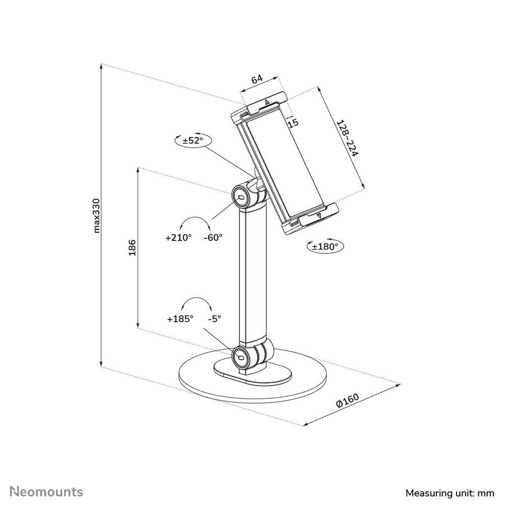 Suporte de Segurança para Tablet NEOMOUNTS DS15-540WH1 (4,7–12,9 polegadas - Branco) — miniatura 7