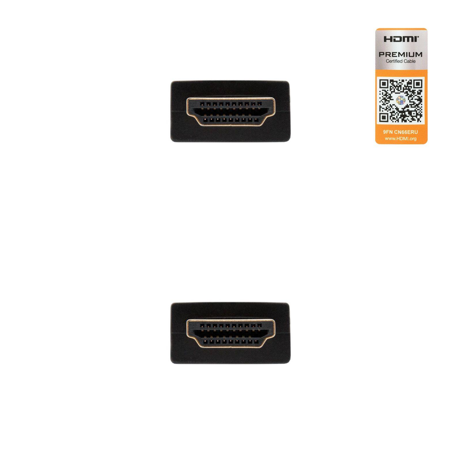 Cabo HDMI NANOCABLE 10.15.3600 (0,5 m - 60 Hz - HDMI Type A - Preto) — miniatura 3