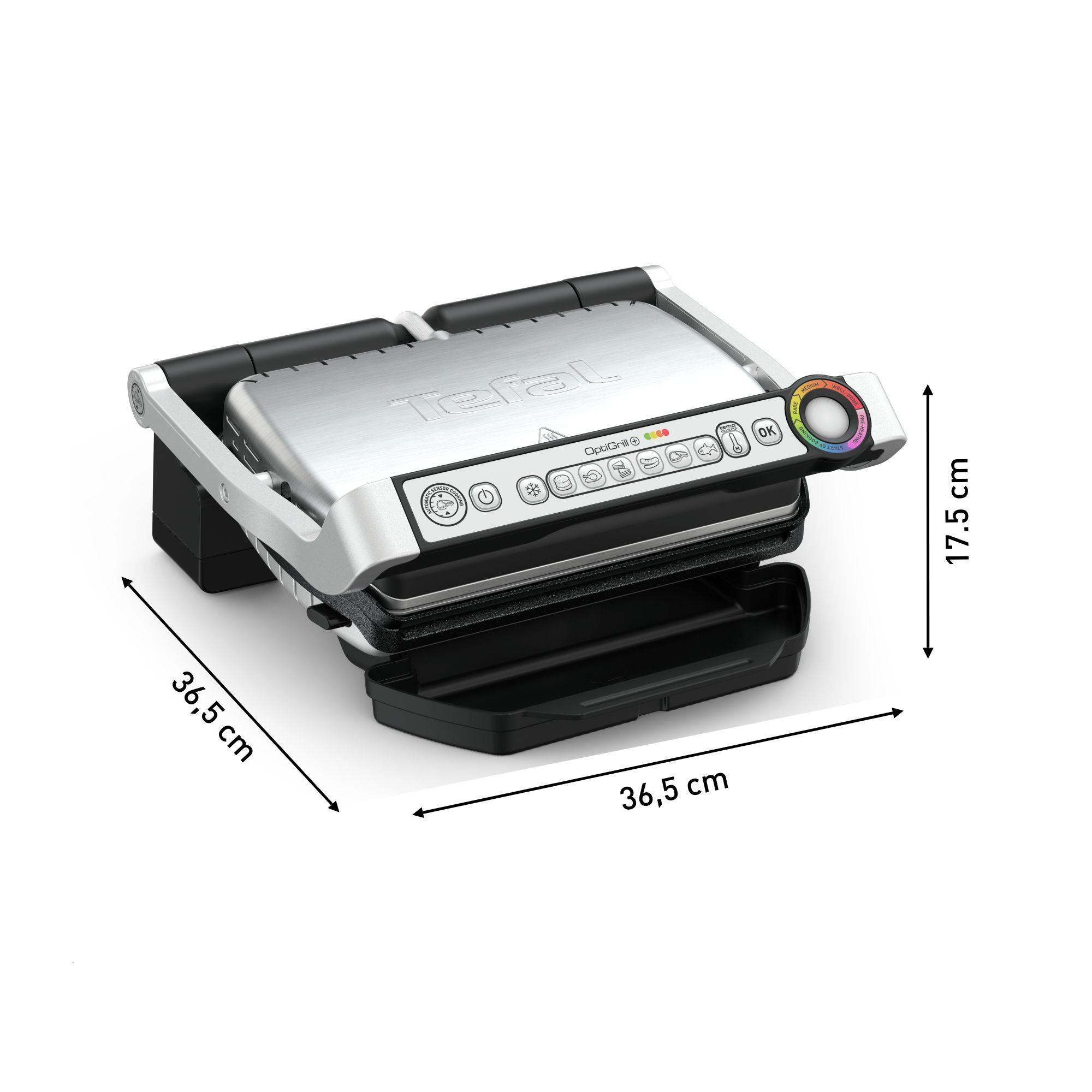 Grelhador de Contacto TEFAL OptiGrill+ GC714D10 (Altura 22,9 cm - Aço Inoxidável), miniatura 3