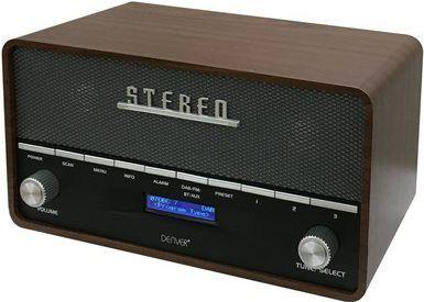 Rádio Digital DENVER DAB-36 (10 W - Bluetooth - Castanho)
