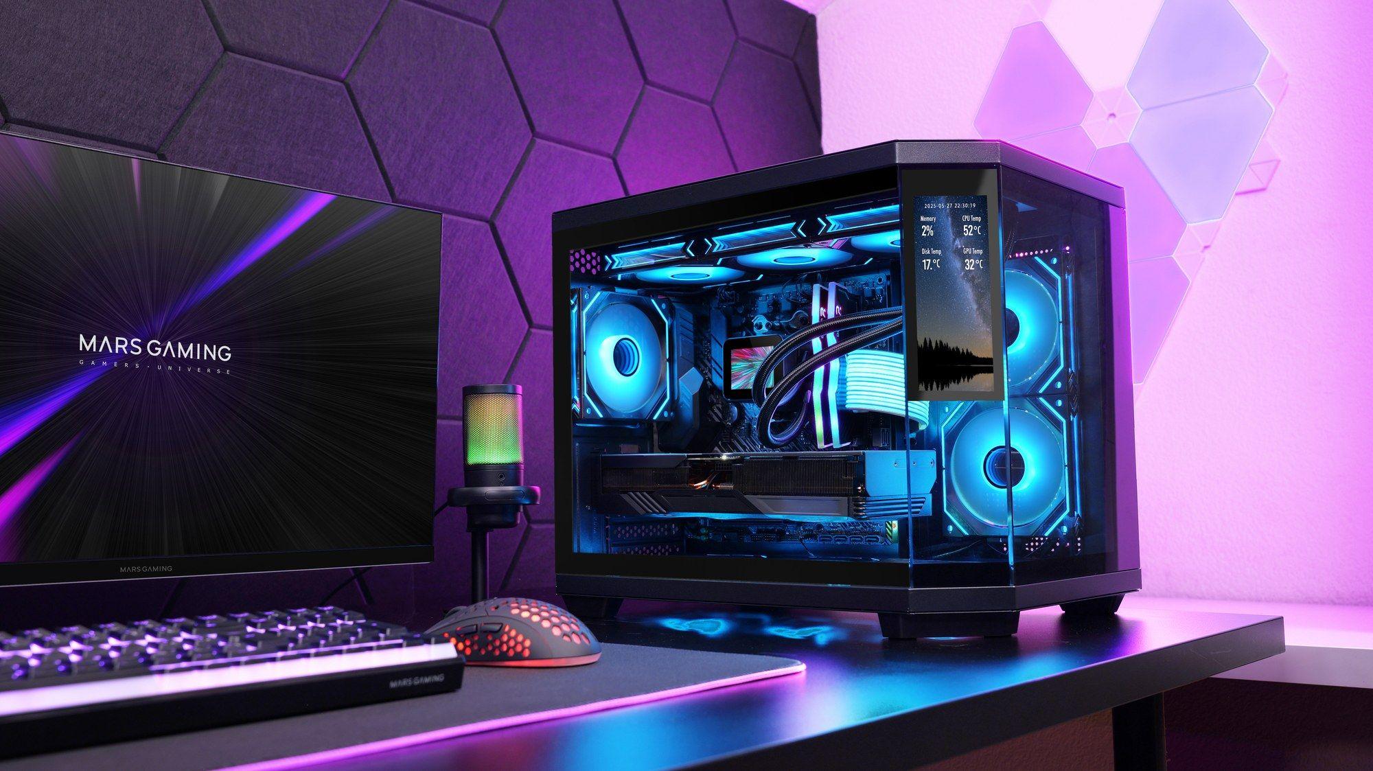 Caixa Micro-ATX MARS GAMING MC3TCORELCDM (Ecrã IPS 7,2" - Preto) — miniatura 7