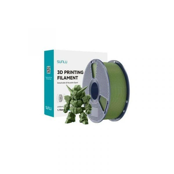 Filamento de Impressão 3D SUNLU PLA+ 2.0 (Verde Oliva)