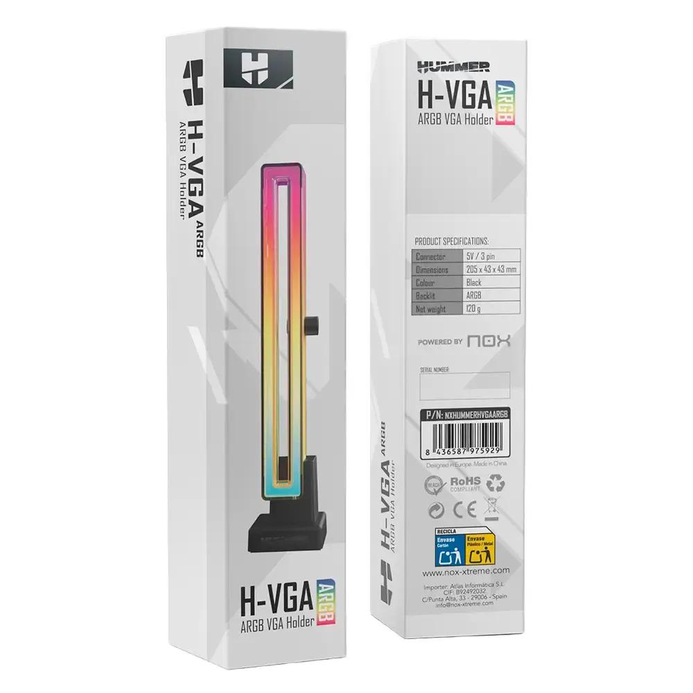 Suporte para Placa Gráfica NOX Hummer H-VGA ARGB (Preto), miniatura 4